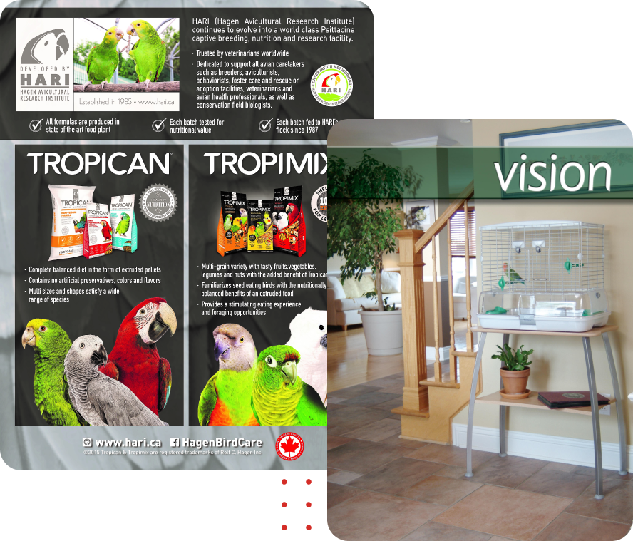Hagen: HARI, Tropican, Tropimix and Vision advertisement
